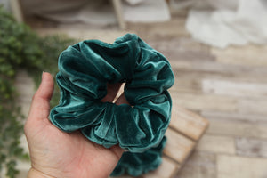 NON-PROP Scrunchie; Teal Velvet Scrunchie, Hairtie, TWO OF A KIND; READY TO SHIP