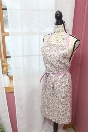 Kitchen Apron- Purple Flower Patch- NON-PROP- MADE TO ORDER