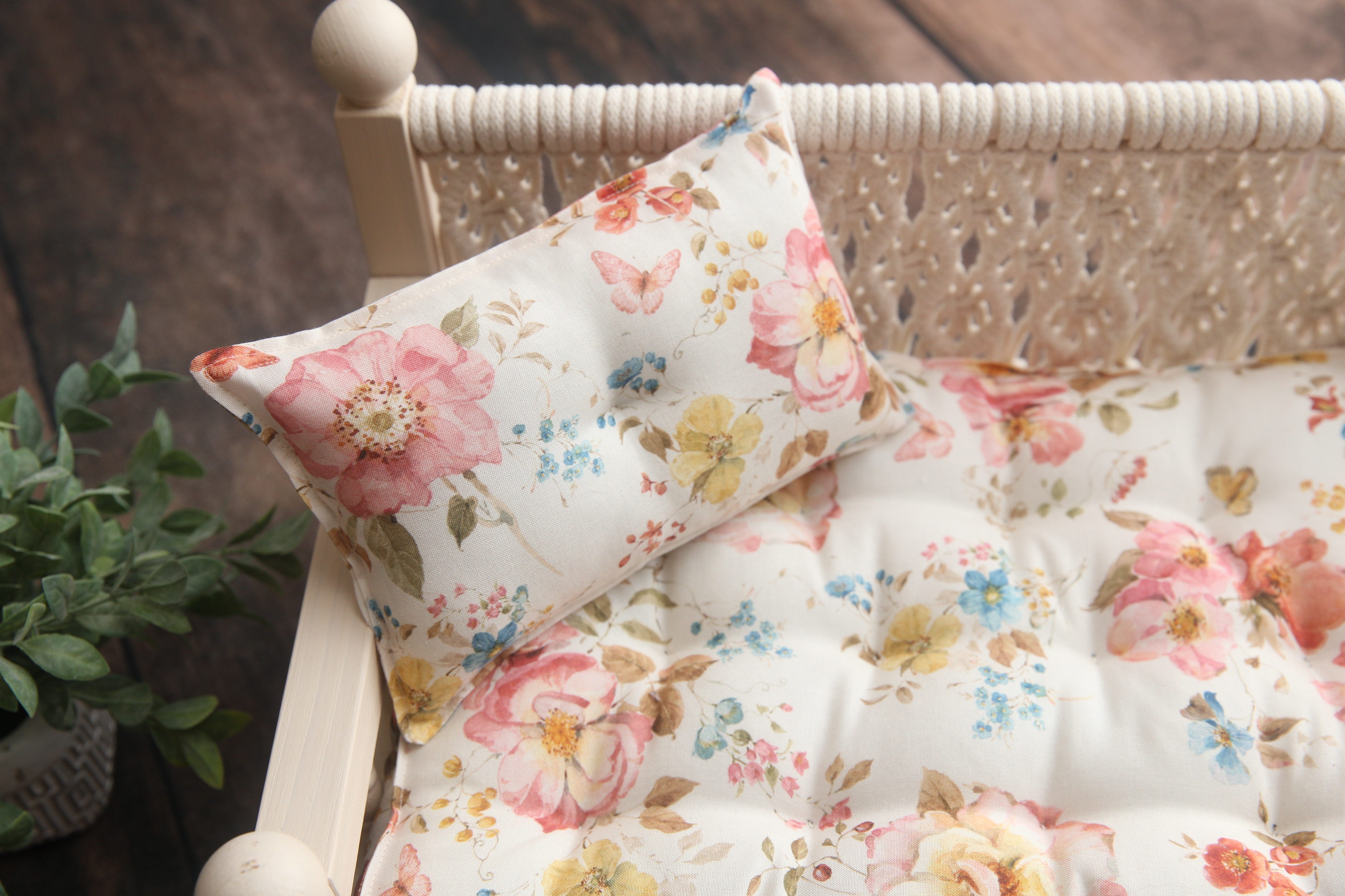 READY TO SHIP- Briley Studio Essentials- (Small 11x14 Size) LARGE PRINT Countryside Floral- Newborn Mattress SET