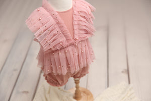 Kinsley Newborn or Sitter (6-12 OR 12-18 Month)- GLAMOUR and Glitter Outfit- PINK- MADE TO ORDER