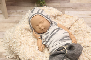 Newborn Boy Tank & Pants- Bradley- Upcycled Stripe Set- MADE TO ORDER