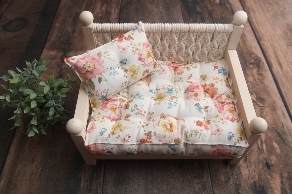 READY TO SHIP- Briley Studio Essentials- (Small 11x14 Size) LARGE PRINT Countryside Floral- Newborn Mattress SET