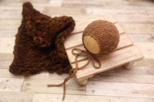 Knit Layer and/or Newborn Bonnet- Reversible Maple Sydney- Ready to Ship