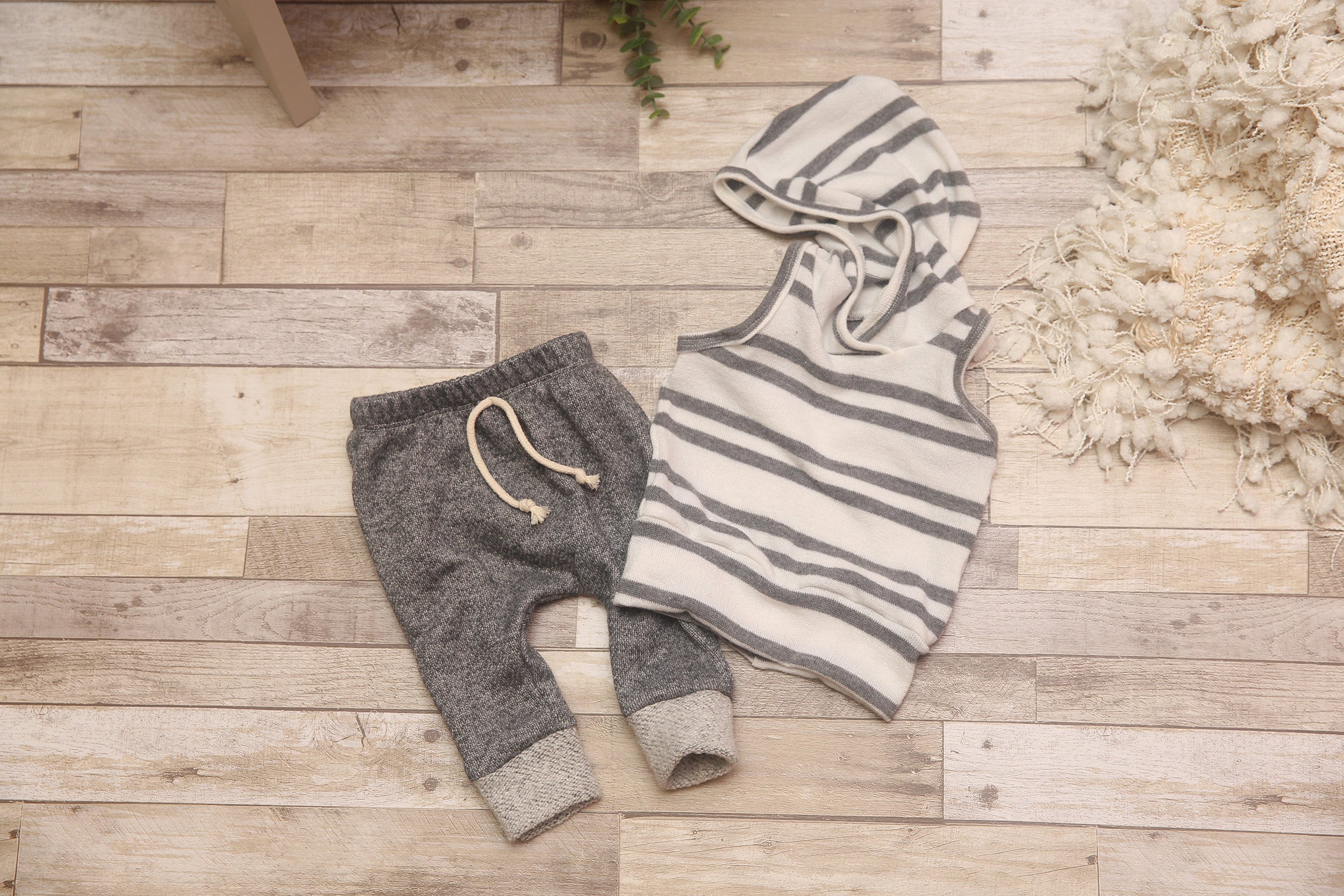 Newborn Boy Tank & Pants- Bradley- Upcycled Stripe Set- MADE TO ORDER