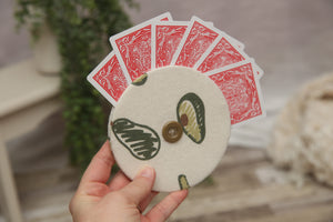 Playing Card Holder; Card Holder; Made to Order; Avocados; NON-PROP