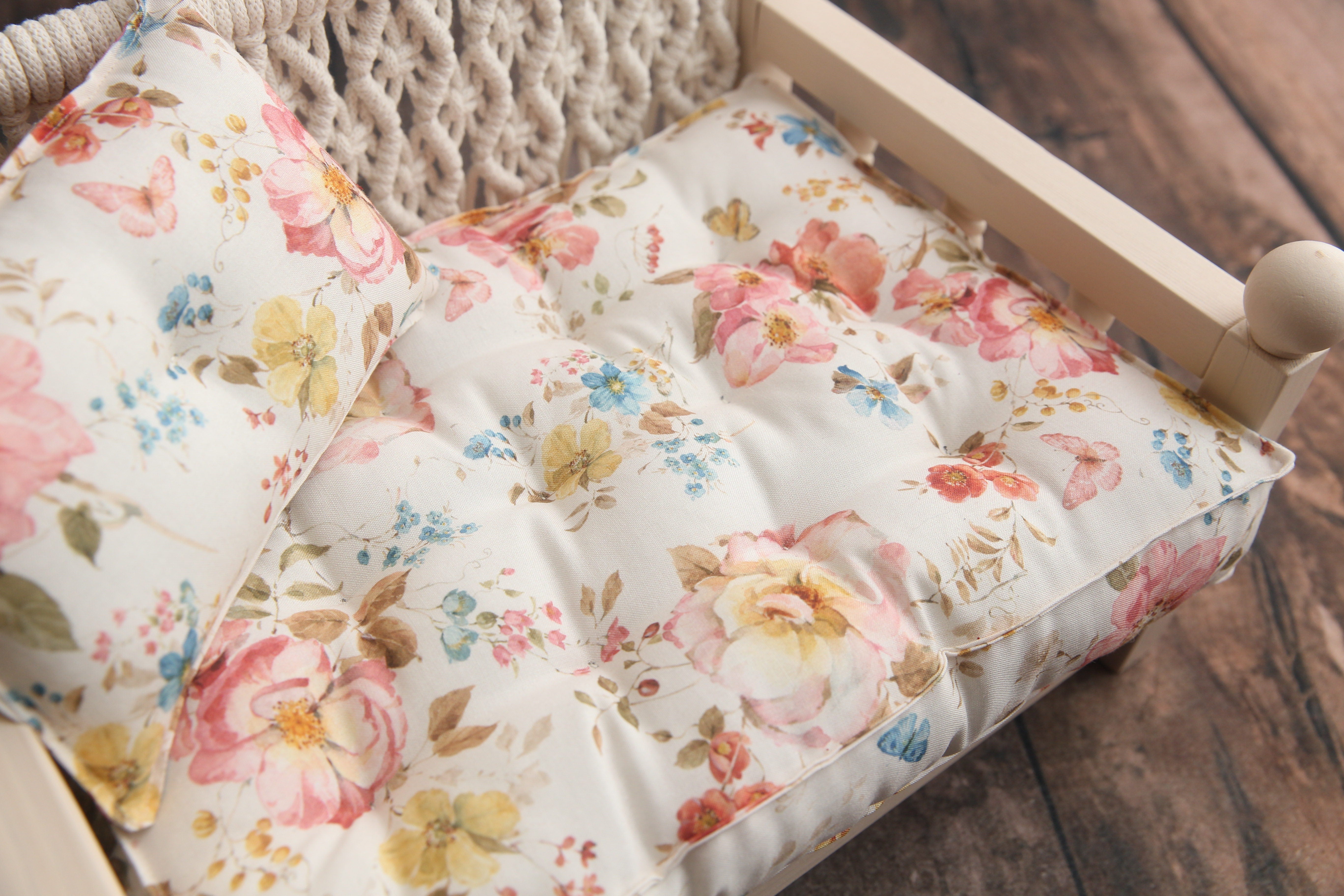 READY TO SHIP- Briley Studio Essentials- (Small 11x14 Size) LARGE PRINT Countryside Floral- Newborn Mattress SET