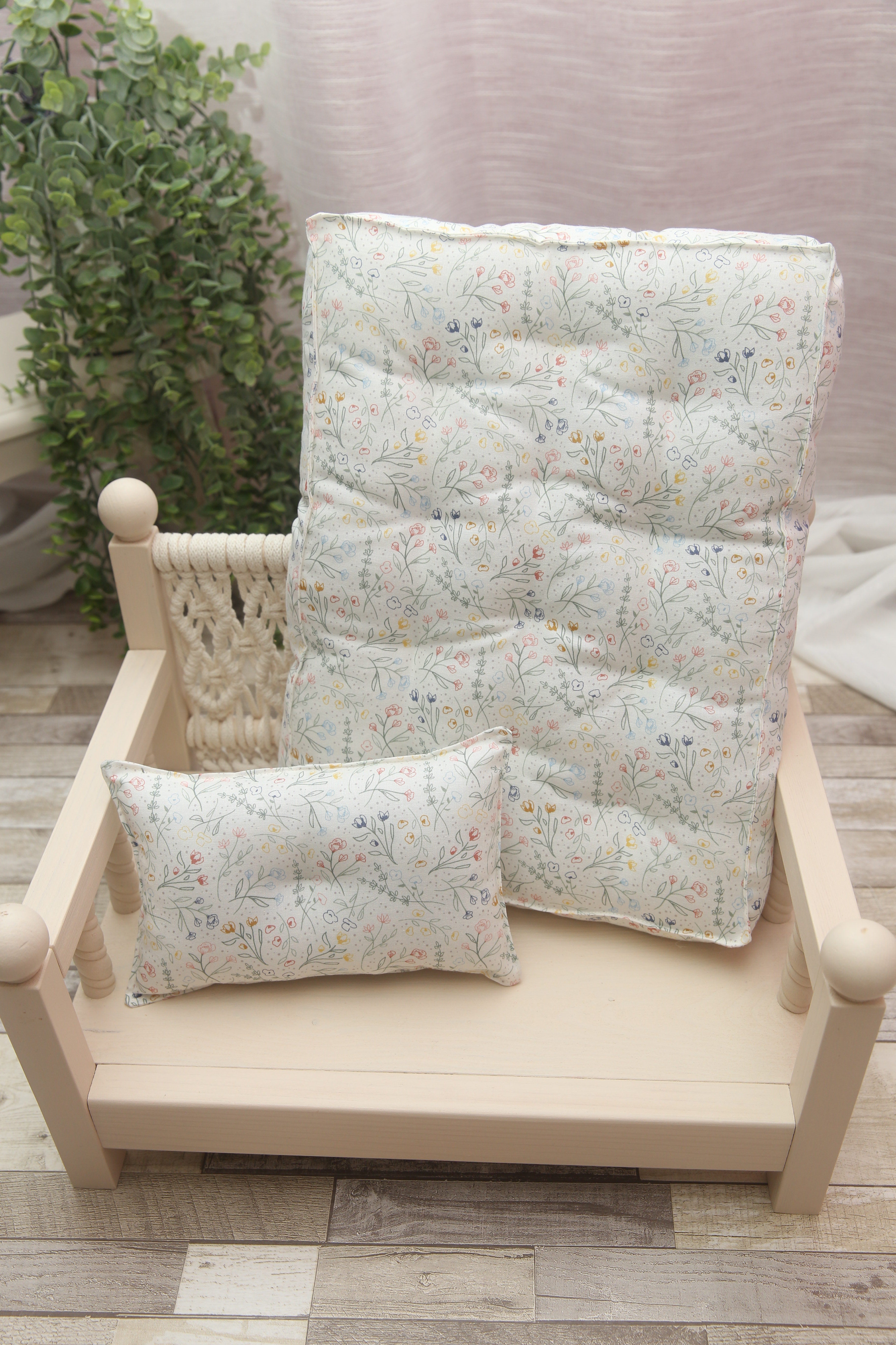 Made to Order- Briley Studio Essentials- Cream Wildflowers- Newborn Mattress SET