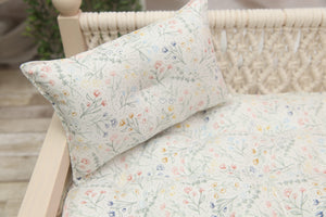 Ready to Ship 11x14 Size- Briley Studio Essentials- Cream Wildflowers- Newborn Mattress ONLY