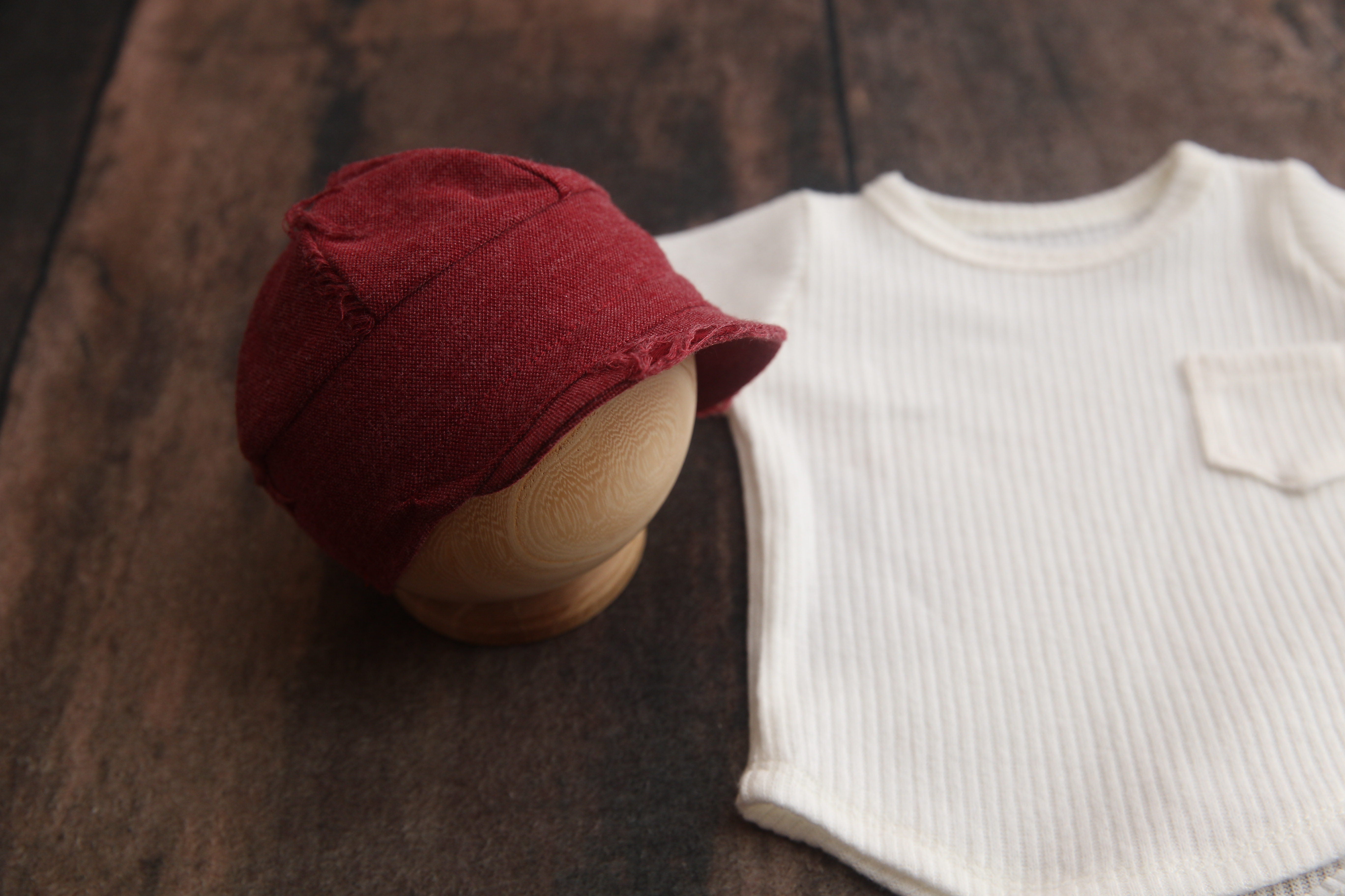 READY TO SHIP- Newborn Boy Cap, T-Shirt, Pants Set- Distressed Valentine