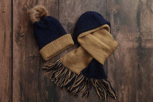 USNA Scarf and/or Hat, Knit Scarf, Knit Hat, Blue and Gold, Made to Order; NON-PROP