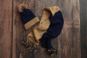 USNA Scarf and/or Hat, Knit Scarf, Knit Hat, Blue and Gold, Made to Order; NON-PROP