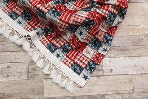 "Quilted" Layer, Basket Stuffer, Blanket- Stars and Stripes- Made to order