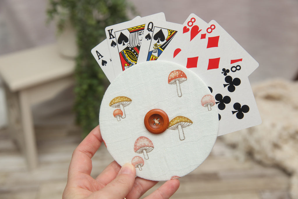 Playing Card Holder; Card Holder; Made to Order; Gauze Mushies; NON-PROP