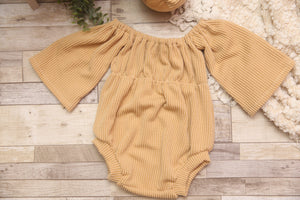 Bellami Romper; 9-12 Month; Curry Ripples; Cakesmash- READY TO SHIP