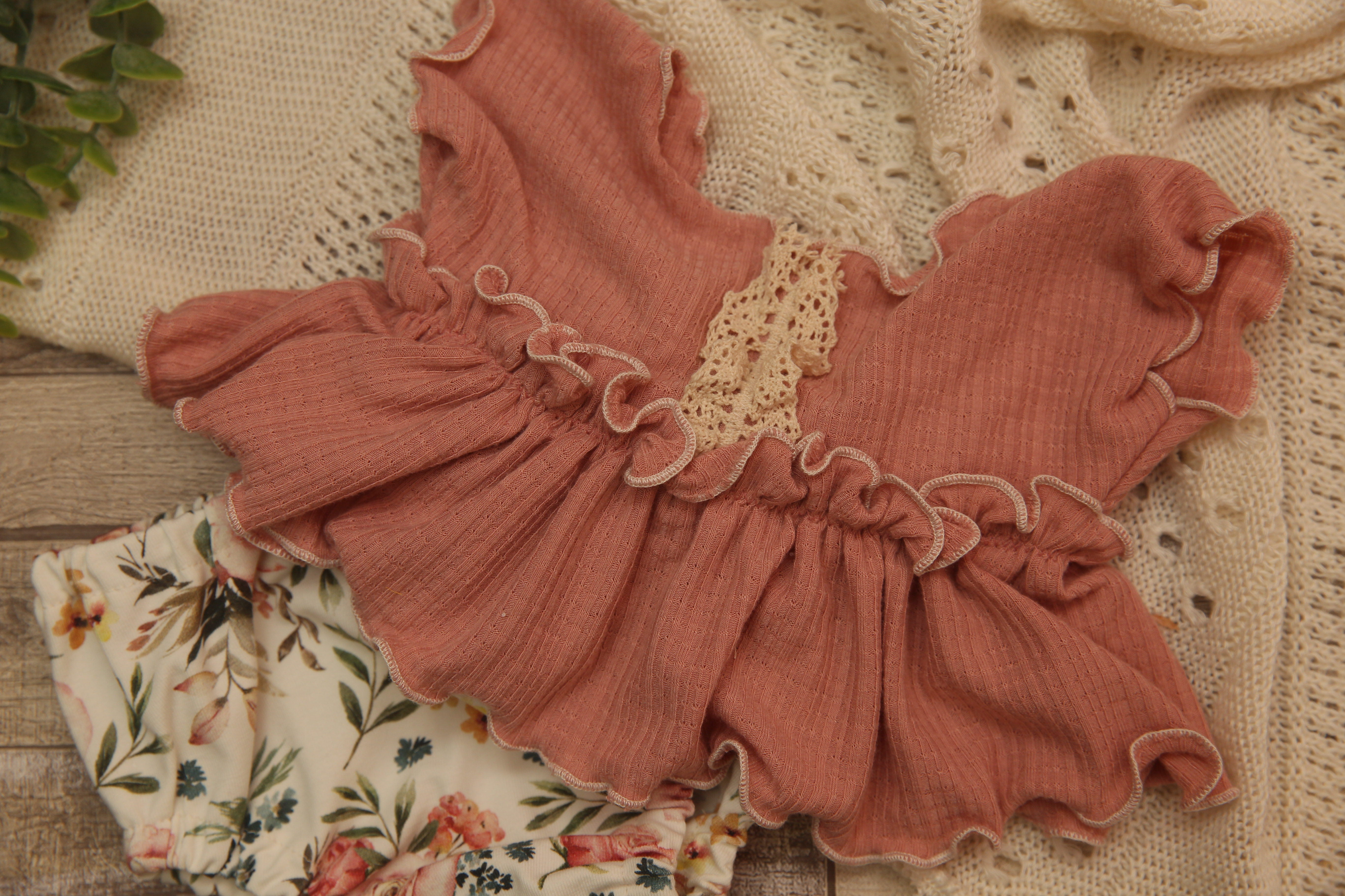 Kelly Newborn Girl Set- Rose Sweater- Made To Order