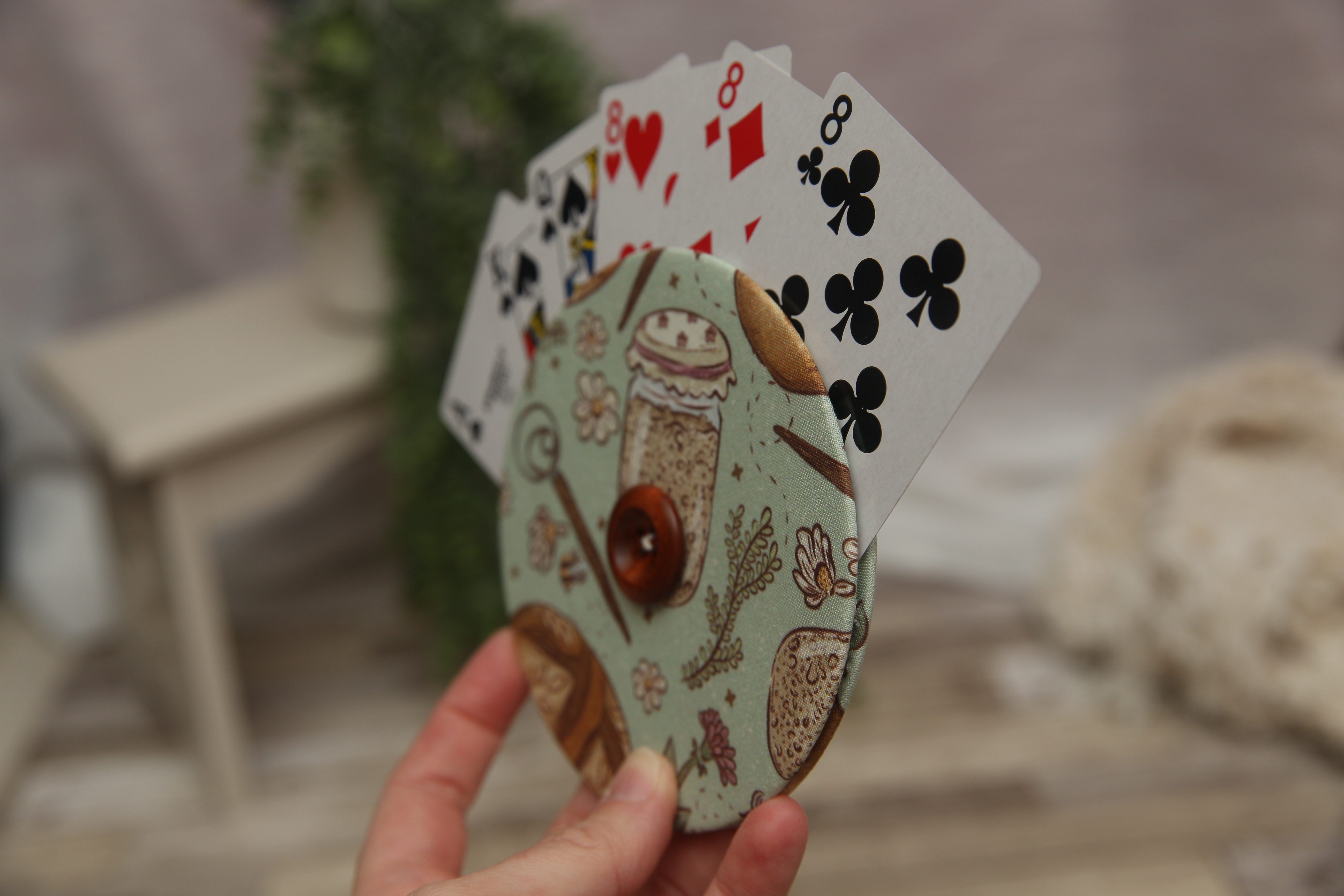 Playing Card Holder; Card Holder; Made to Order; Sage Sourdough; NON-PROP
