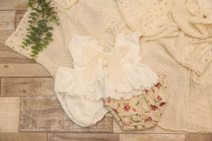Kelly Newborn Girl Set- Ivory Sweater- Made To Order