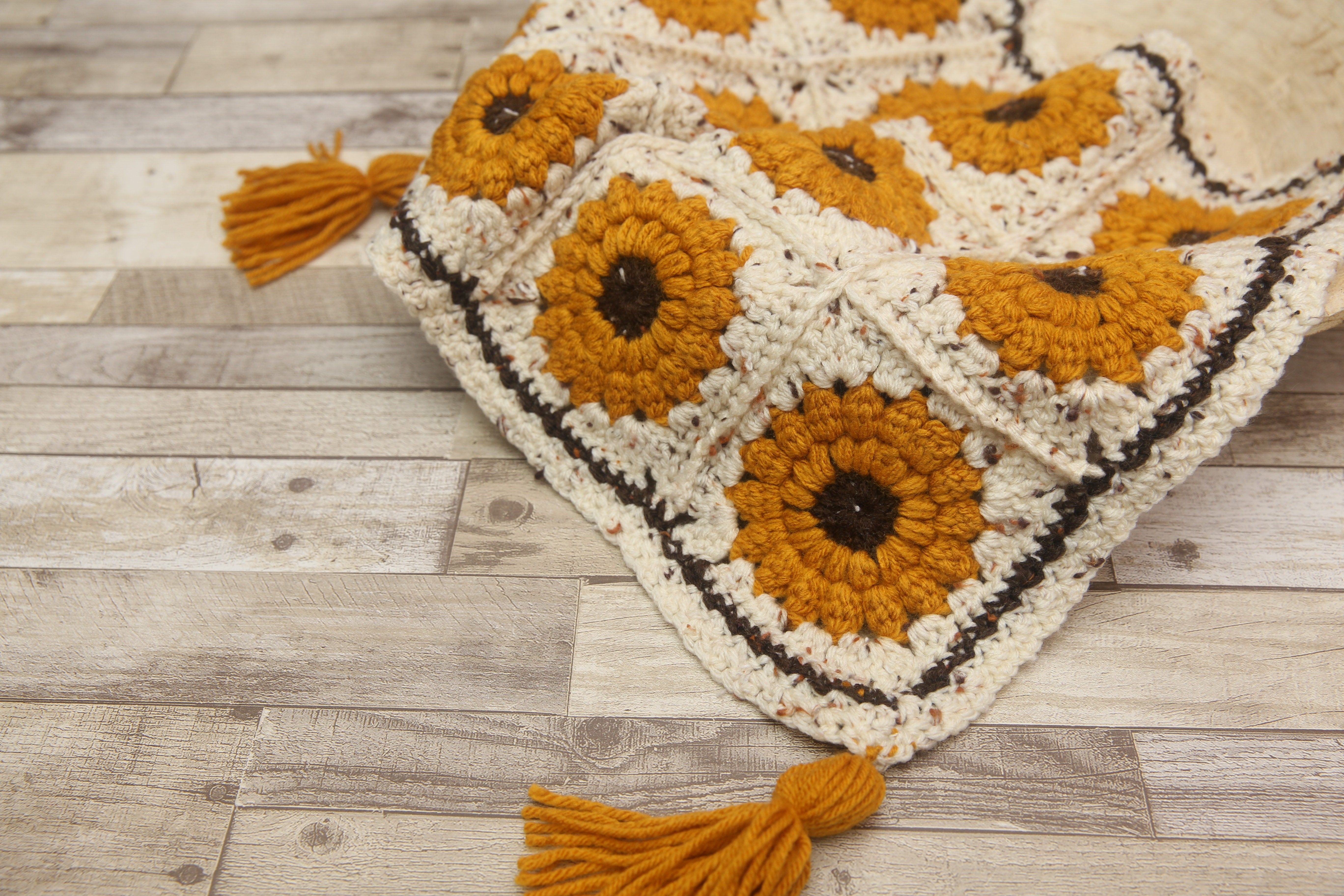 Crochet Layer- Lovely Sunflowers- Ready to Ship