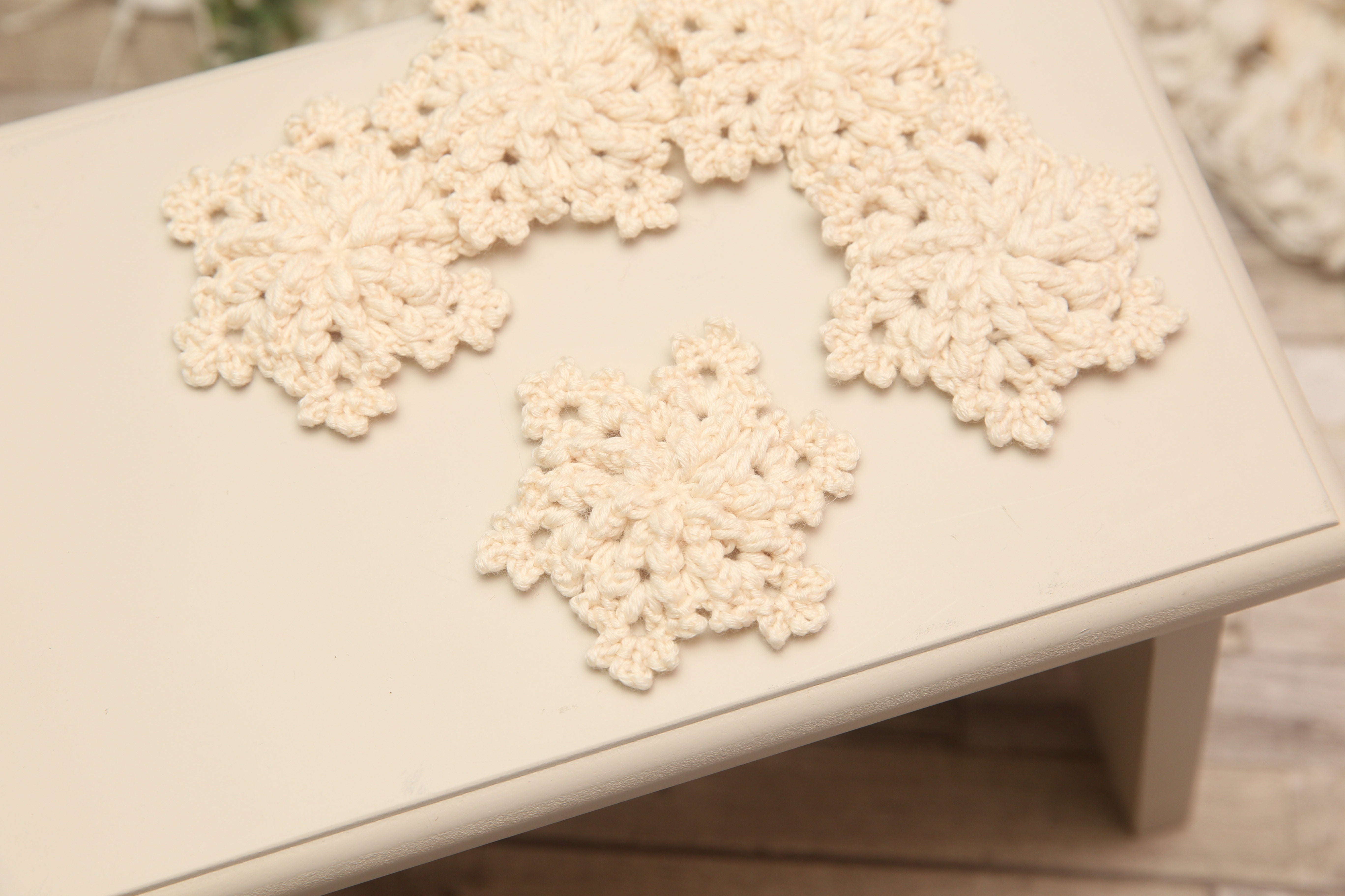 NON-PROP Snowflake Decoration; Ivory; Ready to Ship