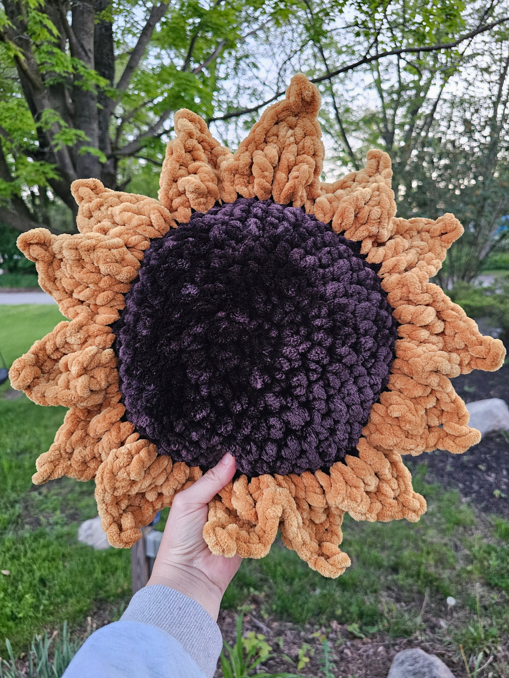 Custom NON-PROP Sunflower Pillow; Made to Order