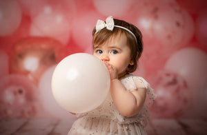 Kinsley Newborn or Sitter (6-12 OR 12-18 Month)- GLAMOUR and Glitter Outfit- White- MADE TO ORDER