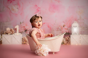Kinsley Newborn or Sitter (6-12 OR 12-18 Month)- GLAMOUR and Glitter Outfit- PINK- MADE TO ORDER