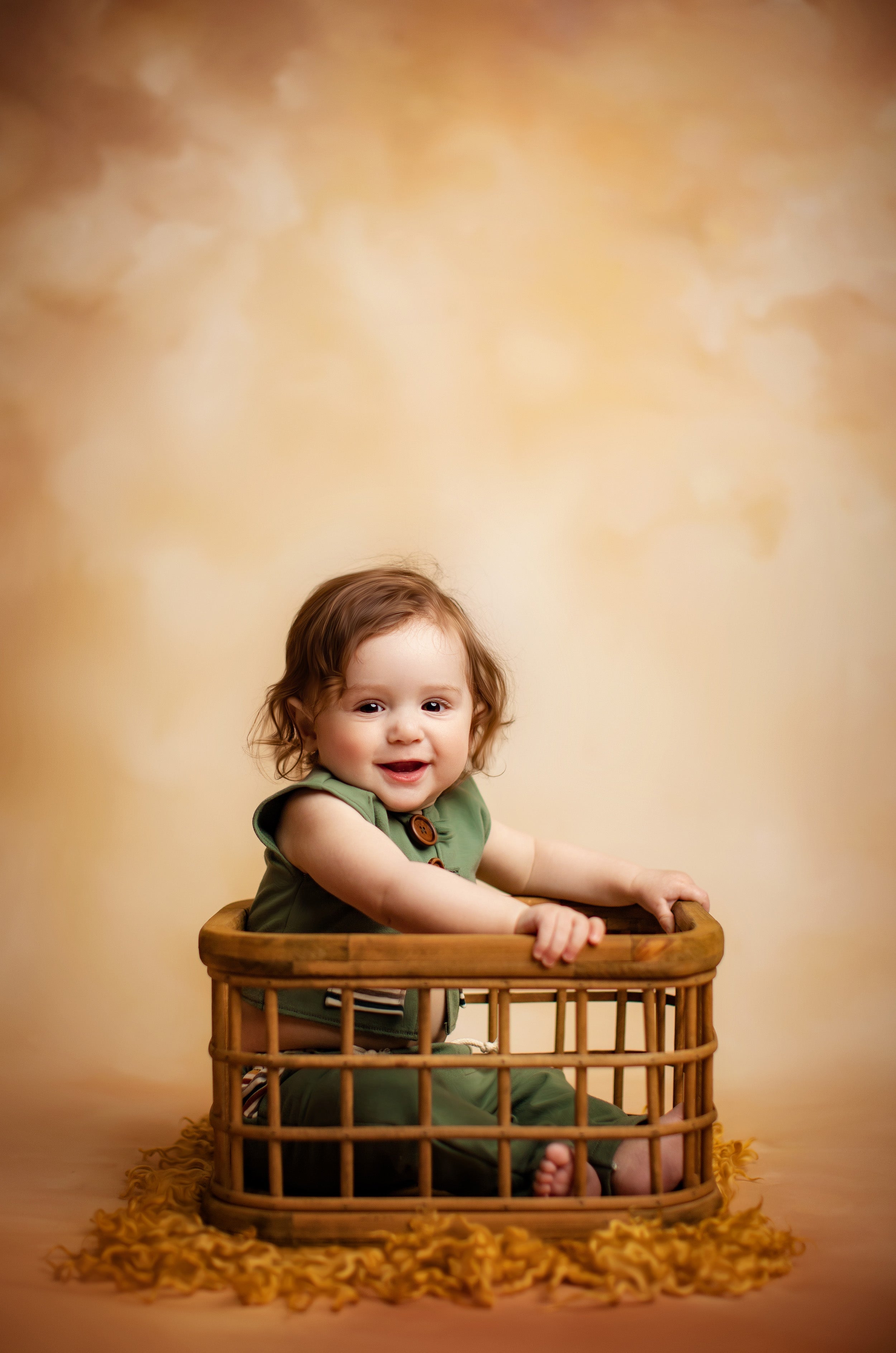 Sitter  (6-9 month) Vest & Pants Set- Blue on Blue Sweater- READY TO SHIP