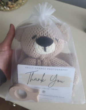 Cuddly Bear- Client Gift, Baby Shower Gift, Snuggly Bear, Made to Order