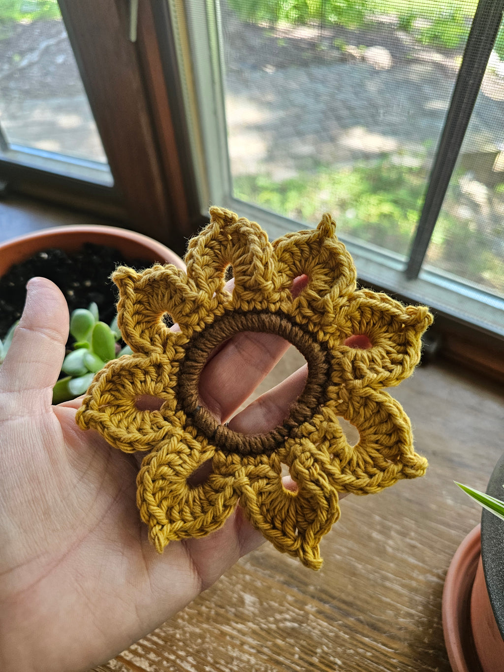 NON-PROP Sunflower Hair Scrunchie; Made to Order