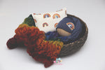 Knit Layer, Mattress, Pillow- Dark Rainbow- MADE TO ORDER