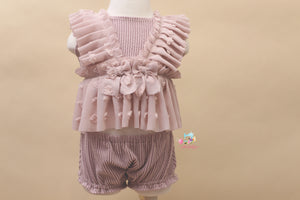 Kinsley Sitter (6-12 Month) Dusty Lilac Outfit- MADE TO ORDER
