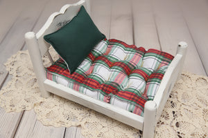 MADE TO ORDER- REVERSIBLE 2 Color Christmas Plaid- NB Mattress