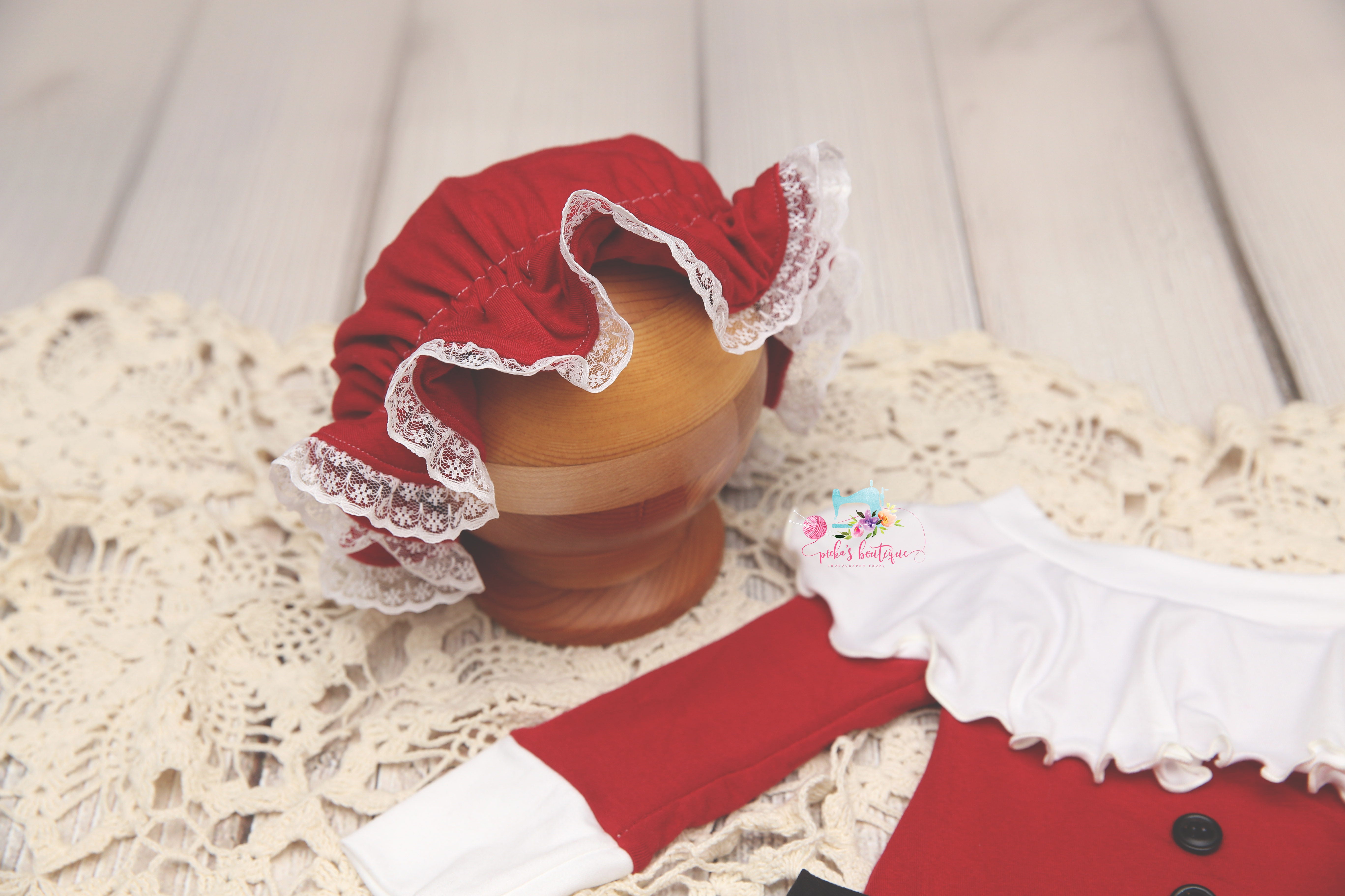MADE TO ORDER- Christmas Mrs. Claus Suit- NEWBORN