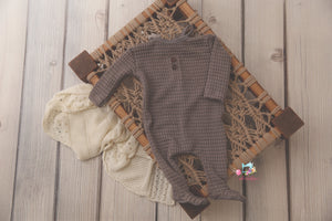 *NEW DESIGN* Chunky Waffle Footie Jammies (COLOR SET 2)- Newborn or Sitter (6-9m)- MADE TO ORDER