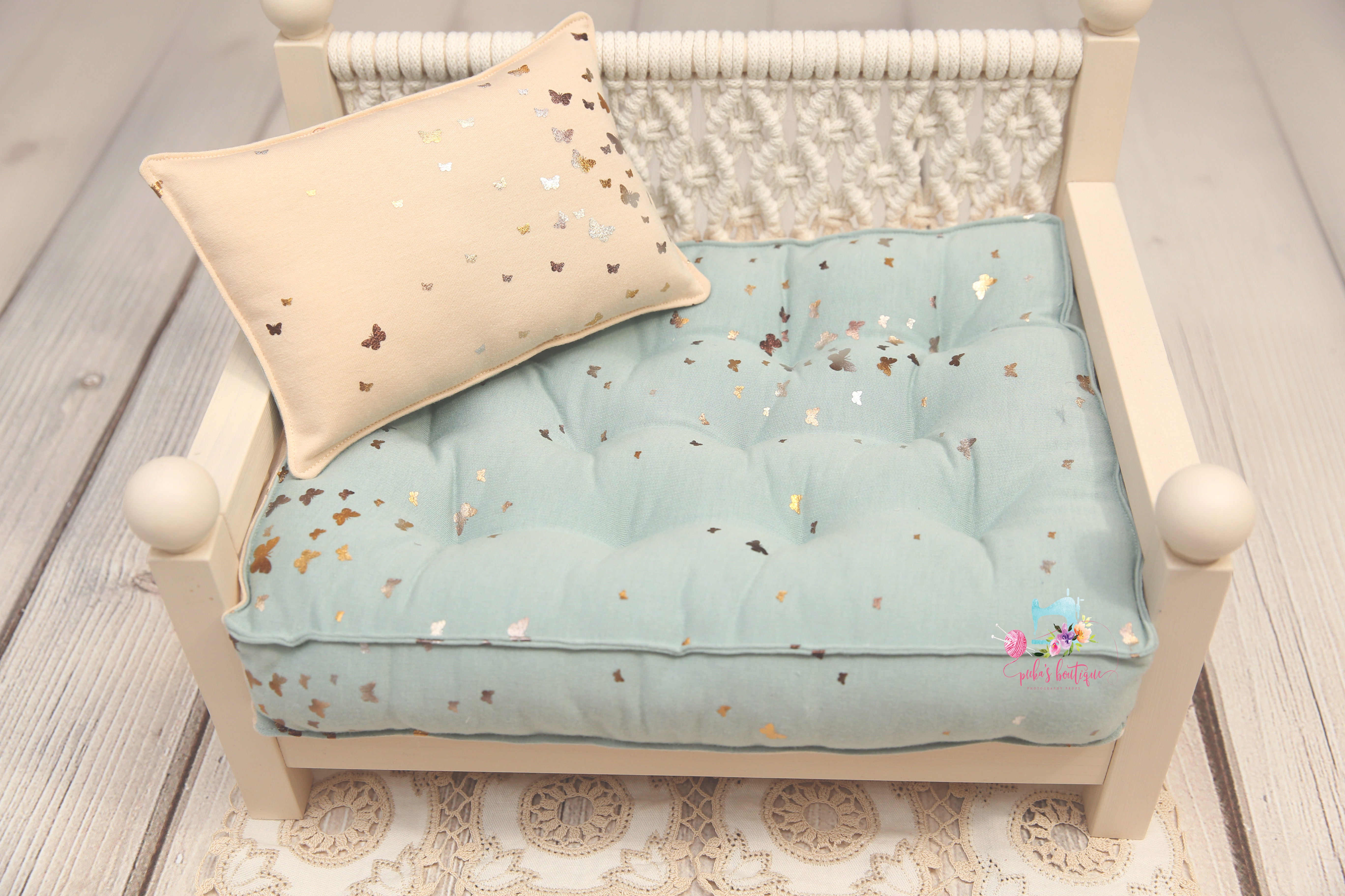 MADE TO ORDER- REVERSIBLE (Size- 11x17) Two Color Gold BUTTERFLY NB Mattress