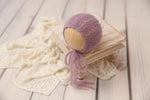 Knit Newborn Bonnet- Gentle Waves- One of a Kind- Ready to Ship