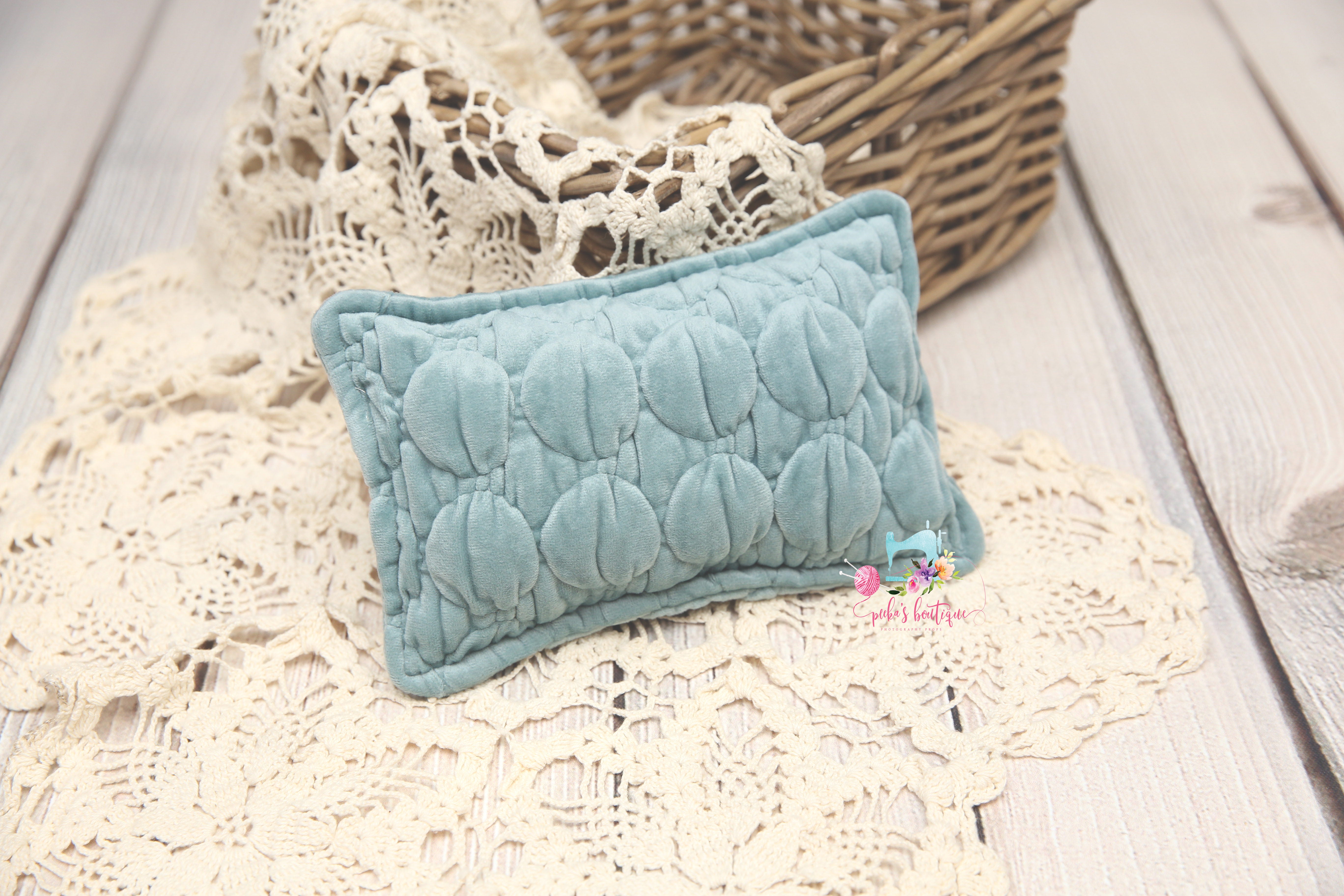 Newborn Tiffany Pillow-Harbor Teal - Made to order