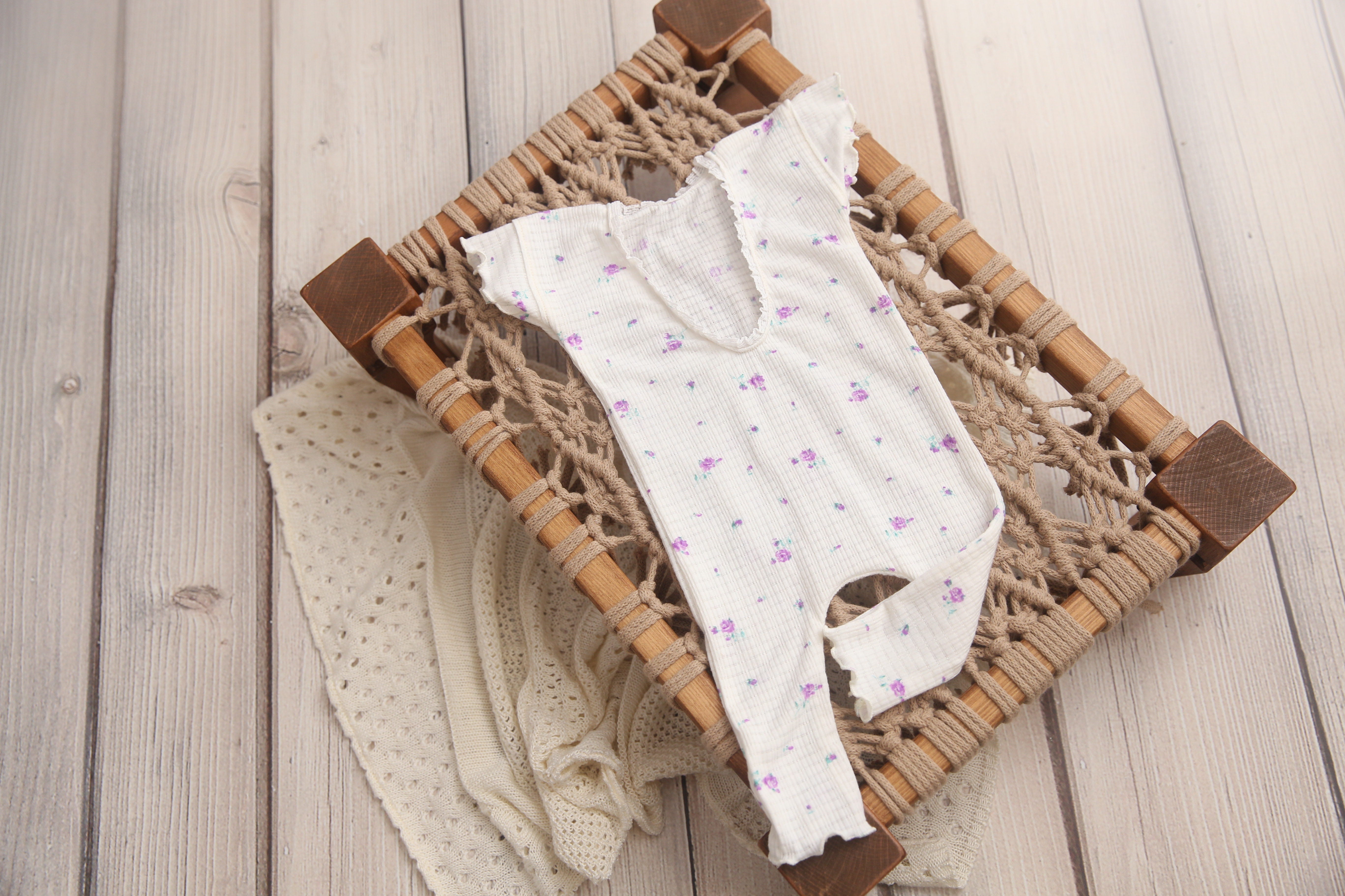 Newborn Madelyn Romper- Dainty Plum- MADE TO ORDER