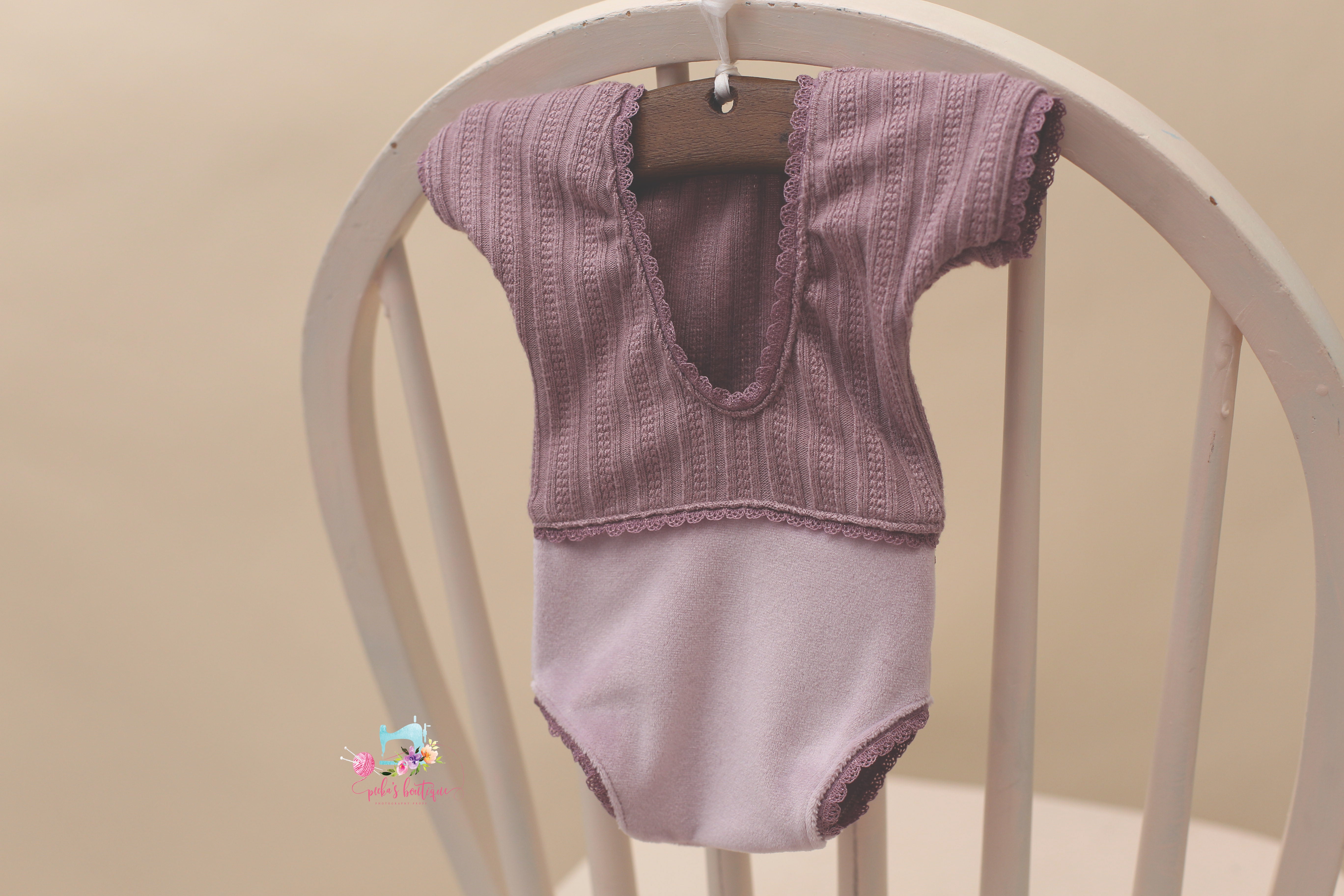 Newborn Meredith Romper- Shades of Purple- MADE TO ORDER