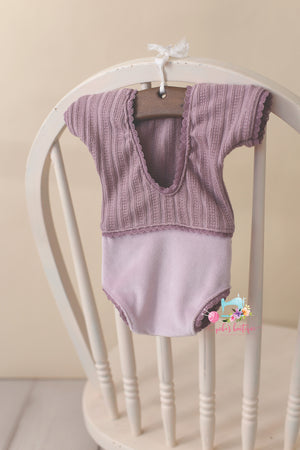 Newborn Meredith Romper- Shades of Purple- MADE TO ORDER
