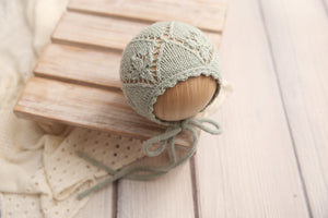 Knit Newborn Bonnet- Solid Blossoms- Made To Order