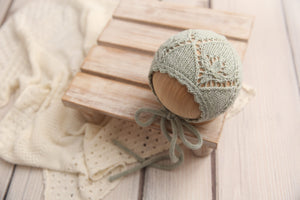 Knit Newborn Bonnet- Solid Blossoms- Made To Order