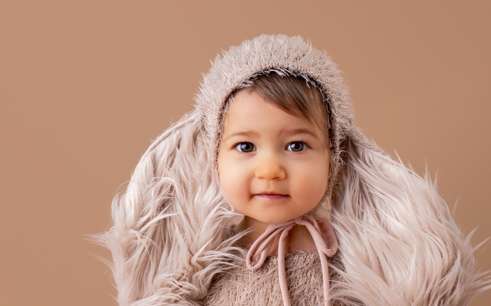 Newborn or Sitter Some Big Fluffy Bunny Bunnies Bonnet and/or Romper- MTO