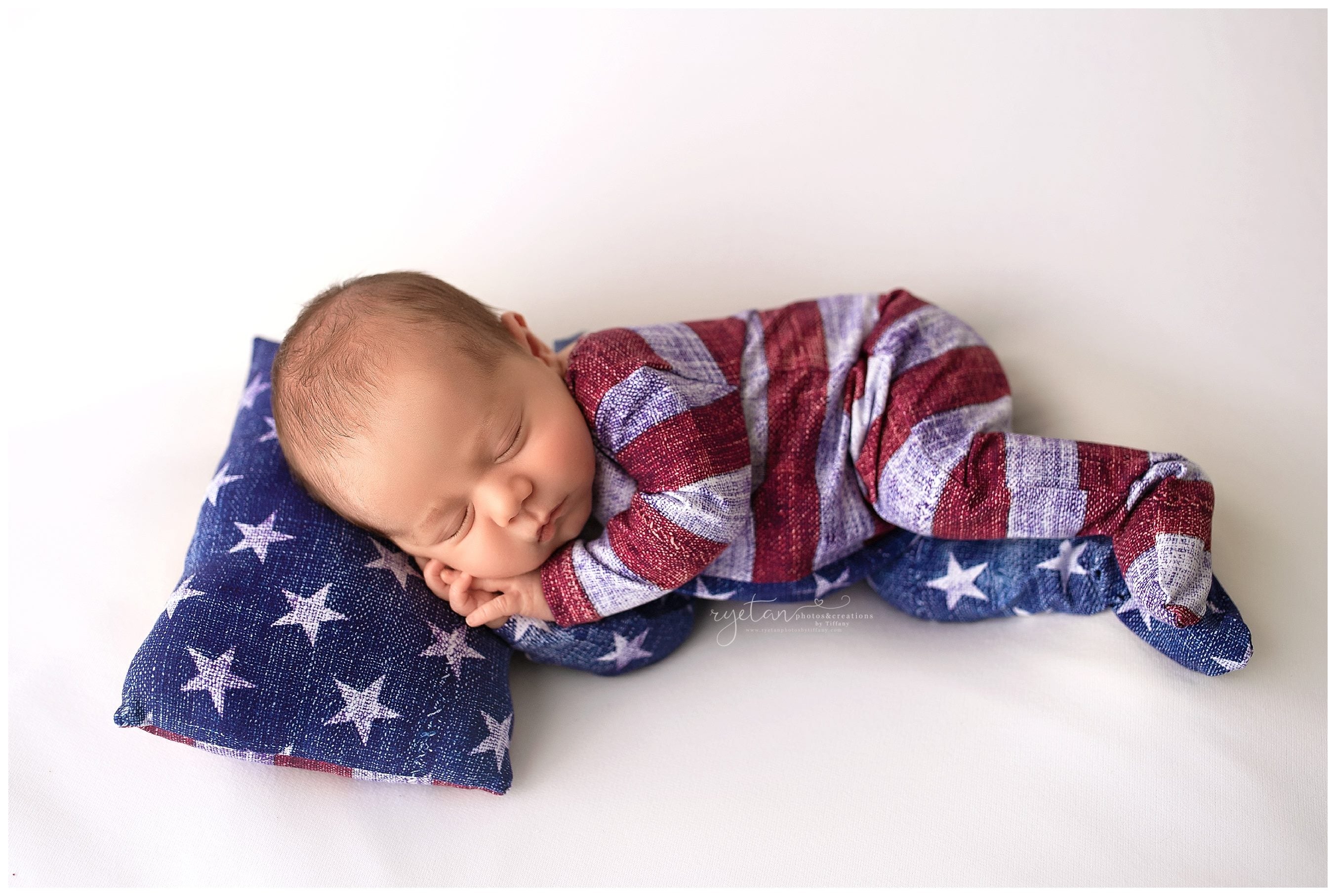 NEW & BRIGHT Stars & Stripes Pillow (9x6)- MADE TO ORDER