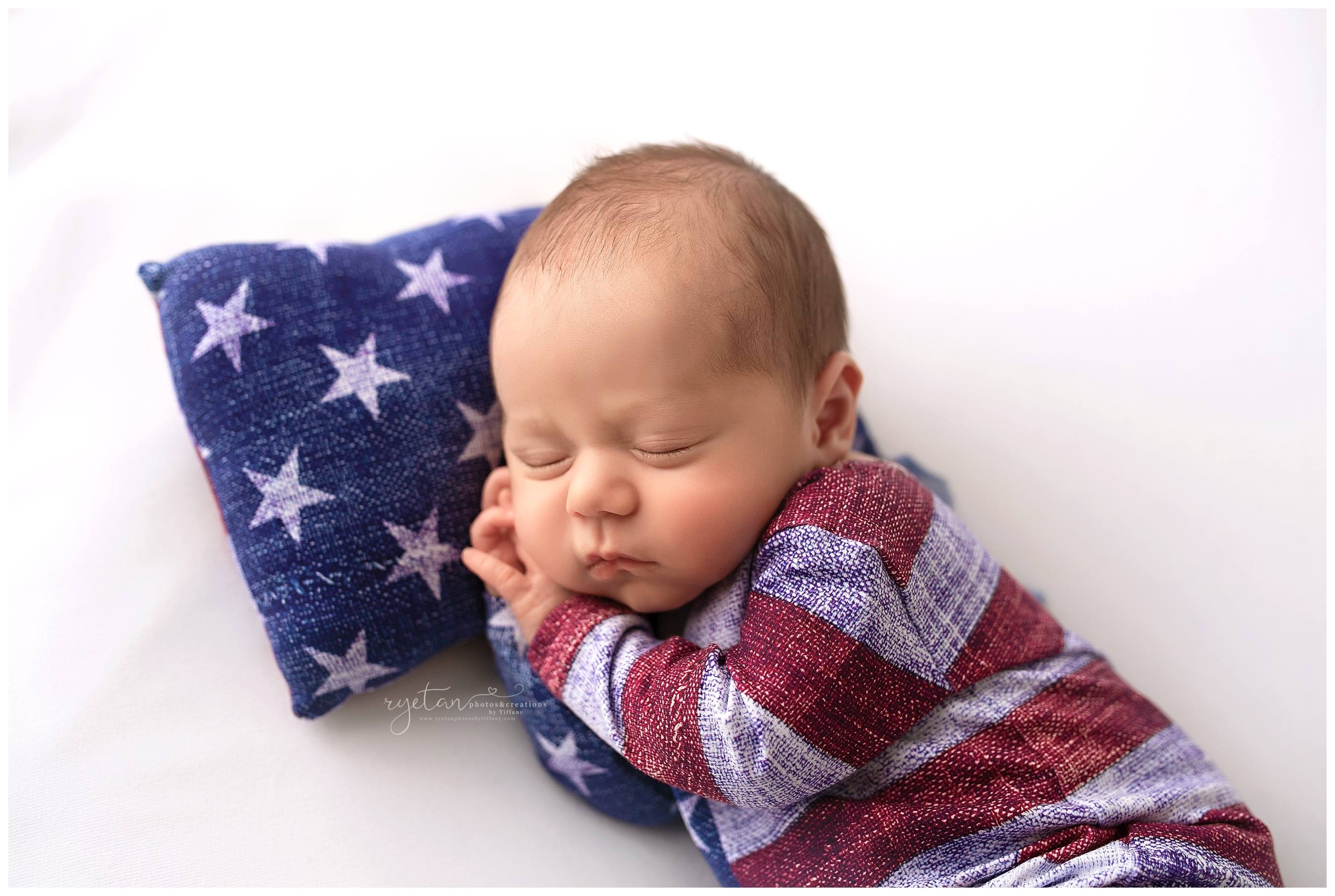 NEW & BRIGHT Stars & Stripes Pillow (9x6)- MADE TO ORDER