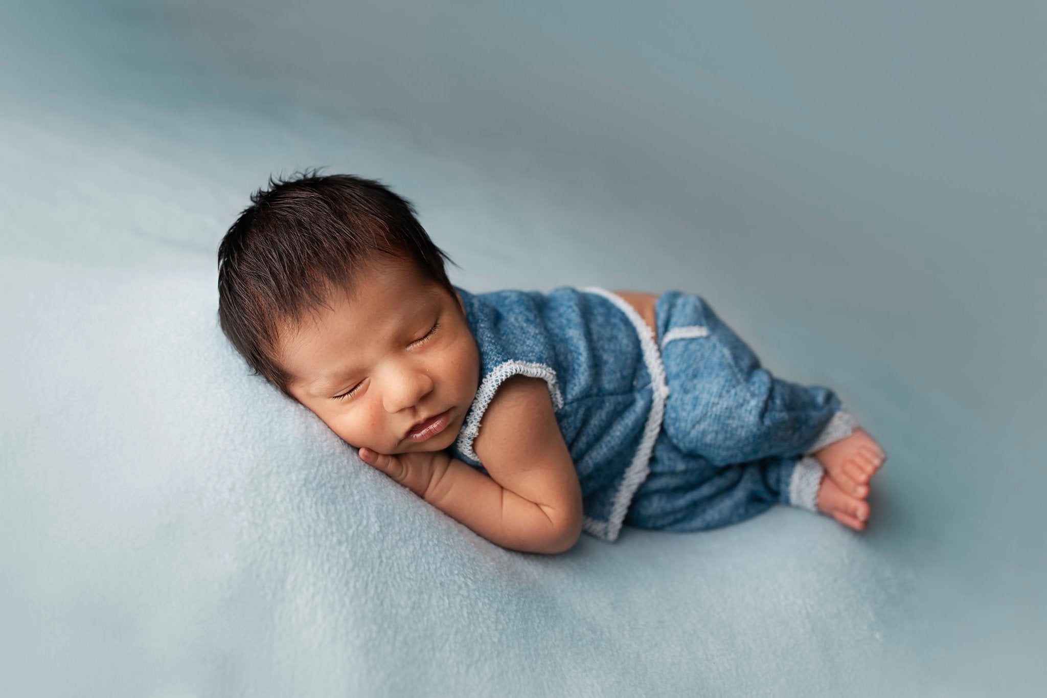 Syler Newborn or Sitter  (6-9 month) Vest & Pants Set- Blue Teal- MADE TO ORDER