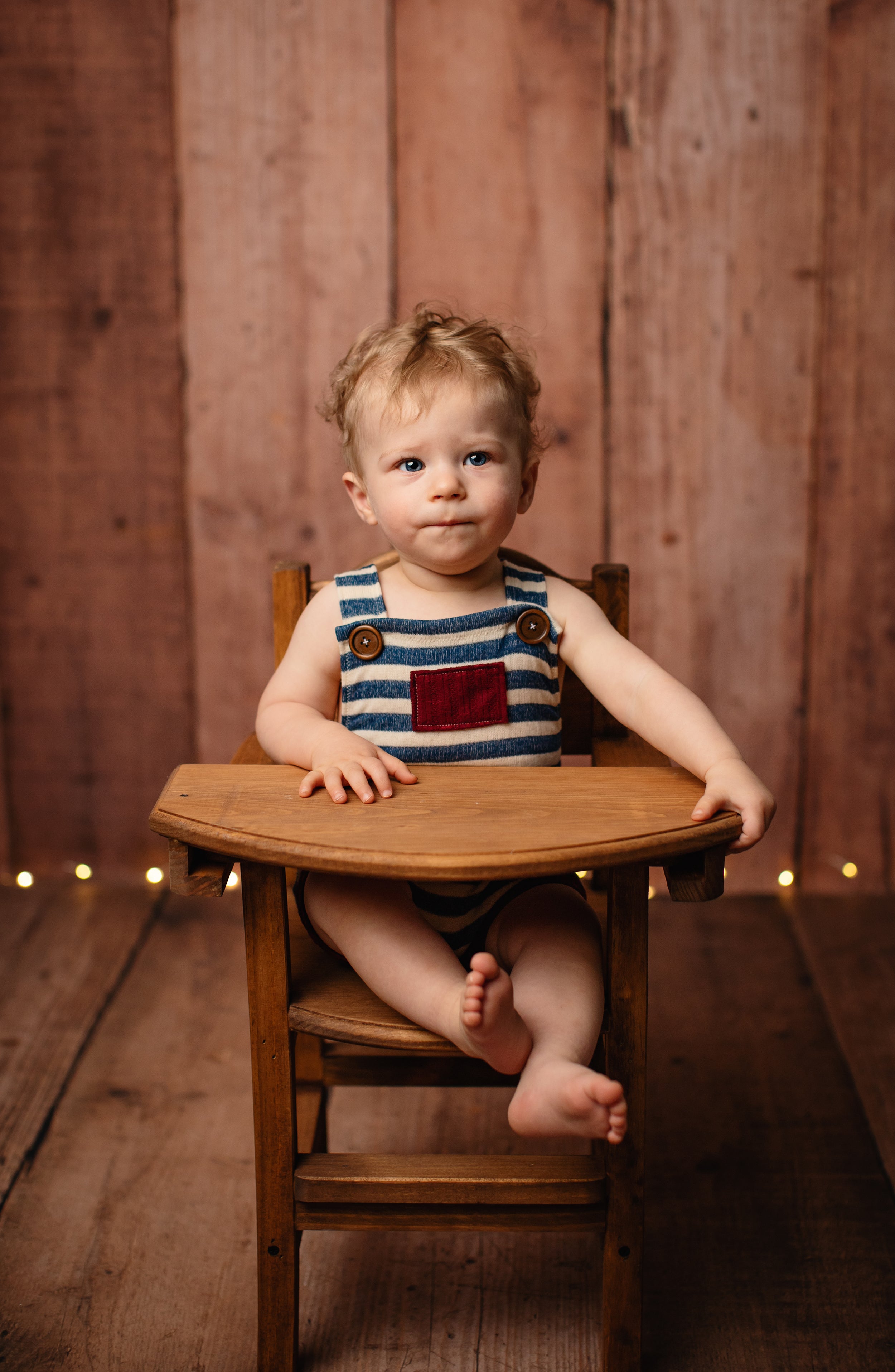 Patriotic Graham Suspenders-Sitter Size- Blue Stripes- MADE TO ORDER