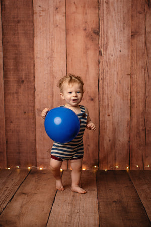 Patriotic Graham Suspenders-Sitter Size- Blue Stripes- MADE TO ORDER