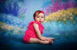 SOLD OUT- MESSAGE TO ORDER Kinsley Newborn or Sitter (6-12 Month) Hot Pink Outfit- MADE TO ORDER